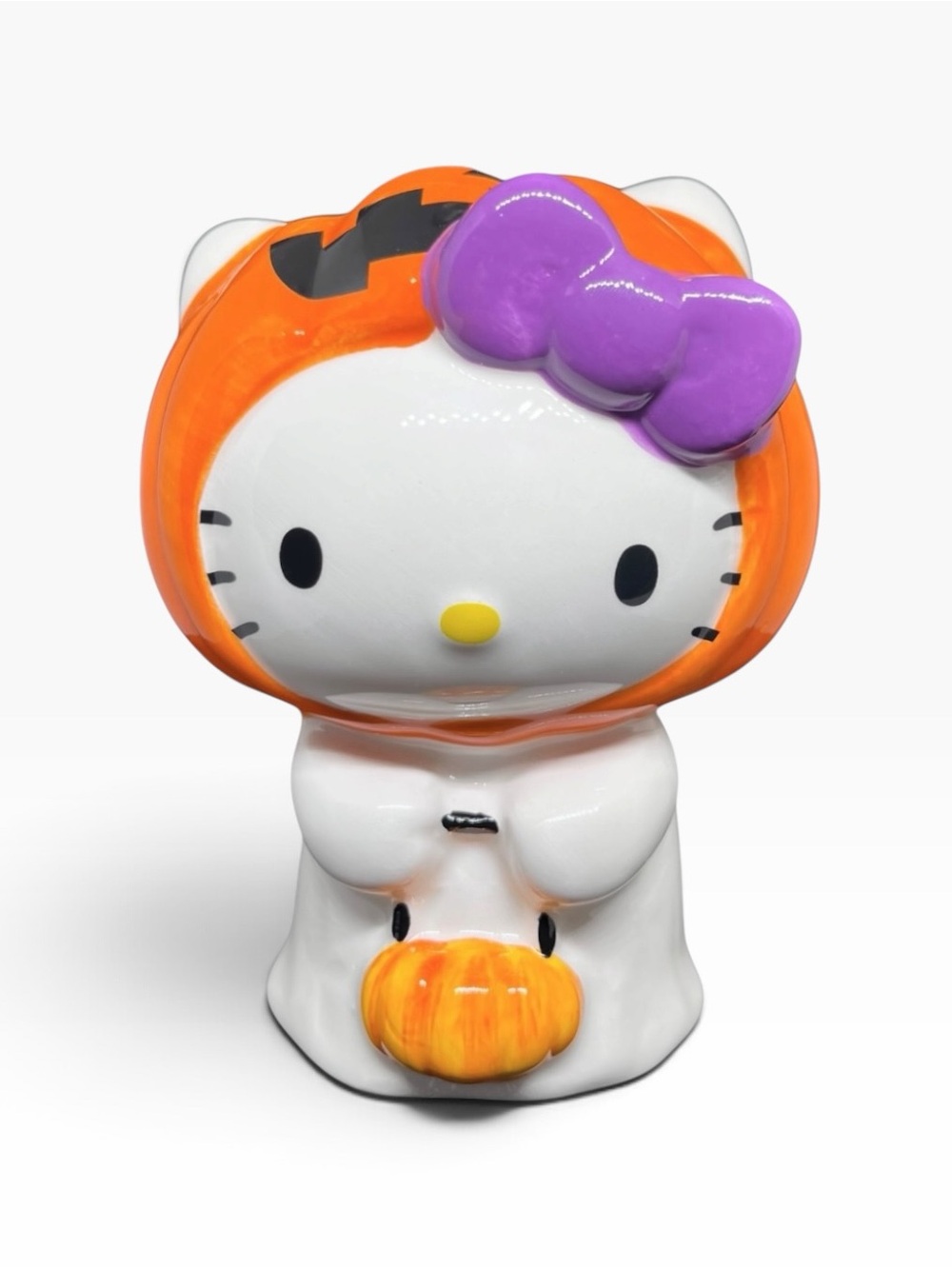 Hello Kitty Pumpkin Halloween Costume Ceramic Figurine